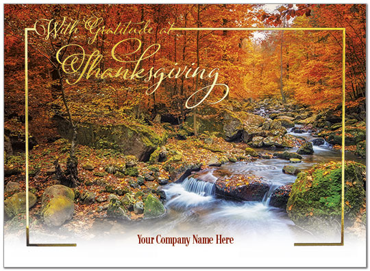 Peaceful Nature Name Card D8108U-4A