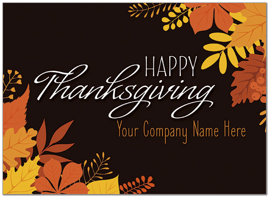Graphic Leaves Name Card D8118U-4B