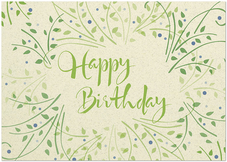 Wishing you a birthday filled with happiness. Birthday Wreath Card A8034KW-X
