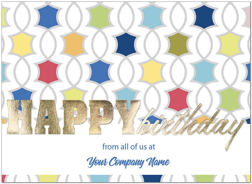 Colorful Medallions Name Card D8155U-4W