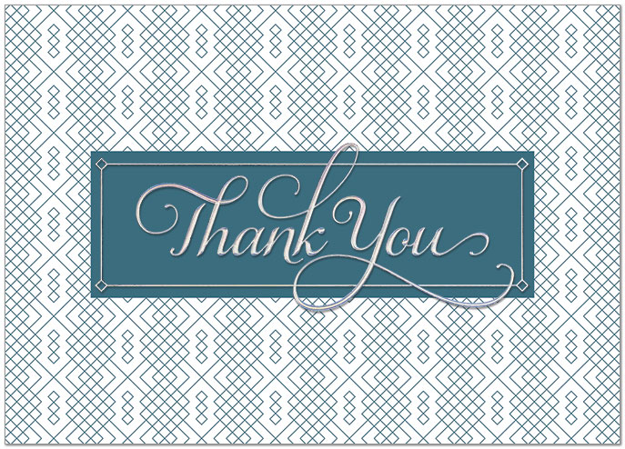 Pattern Thank You Card A9064D-X