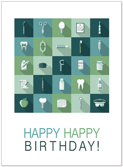 Select a verse or write your own. Dental Icon Birthday Card D9041U-X