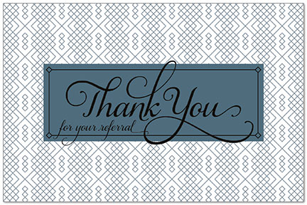 Pattern Referral Thank You Postcard D9066P-Z
