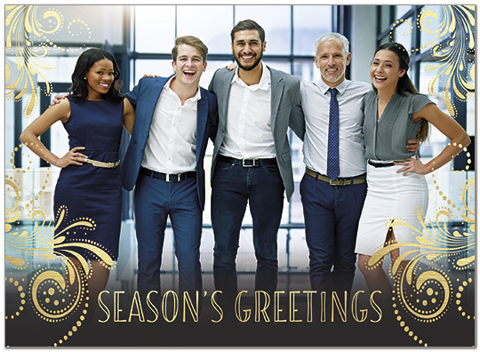 Golden Swirls Photo Card D9208U-4B