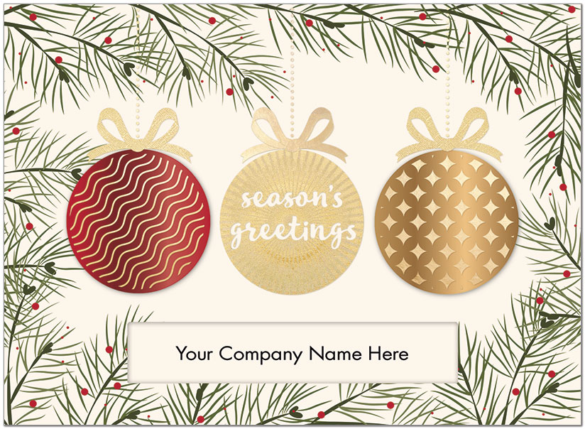 Ornament Die Cut Holiday Card H9179U-AAA