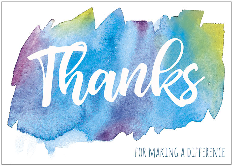 Select a verse or write your own. Vibrant Thanks Card A1422KW-X