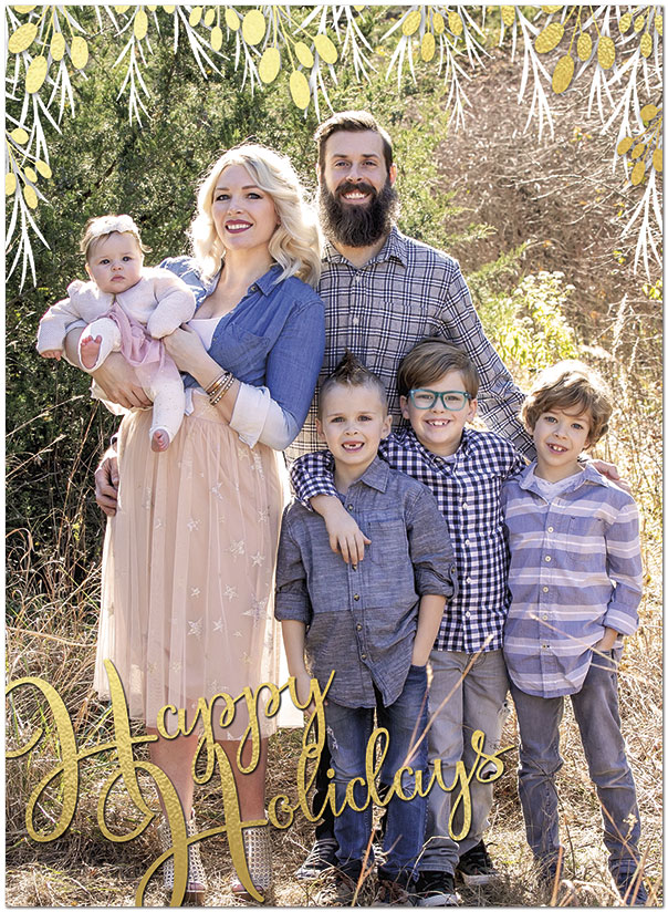 Golden Script Photo Card D1553U-4B