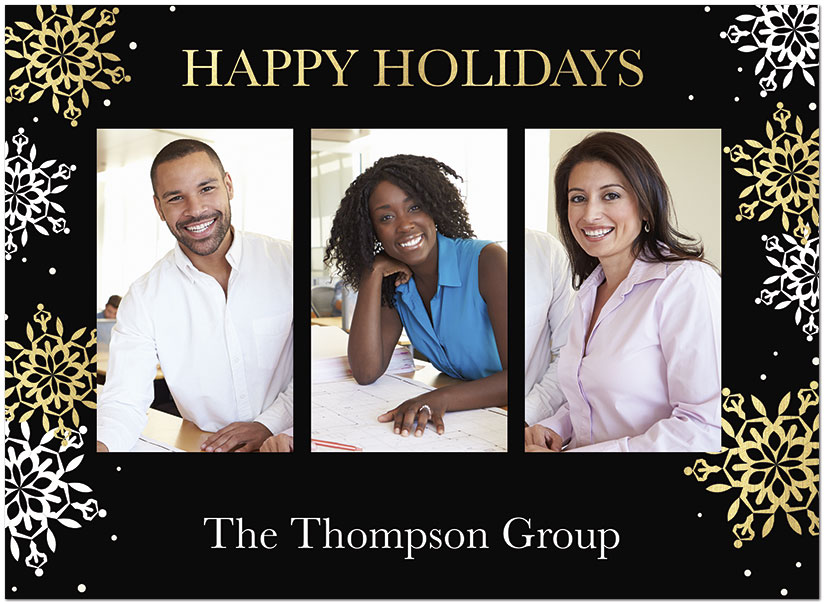 Snowflake Photo Name Card D1554U-4B