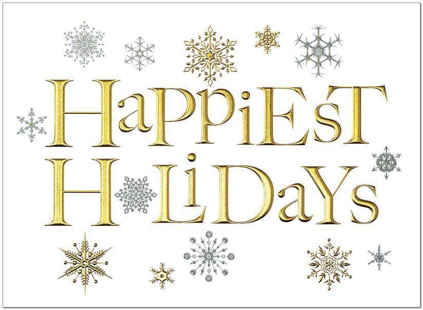 Glistening Snowflakes Holiday Card H1522G-AAA