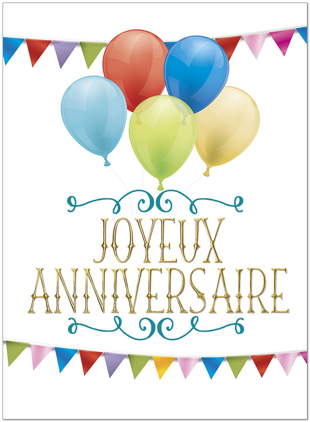 Select a verse or write your own. Joyeux Anniversaire Banner A1654U-X