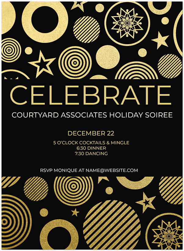 Graphic Celebration Invitation D1789U-4B Graphic Celebration Invitation D1789U-4B