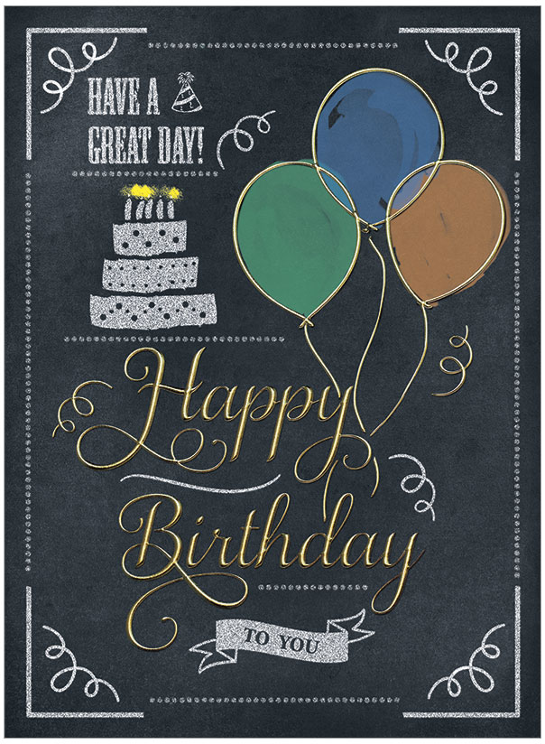 Chalkboard Balloons A2253G-W