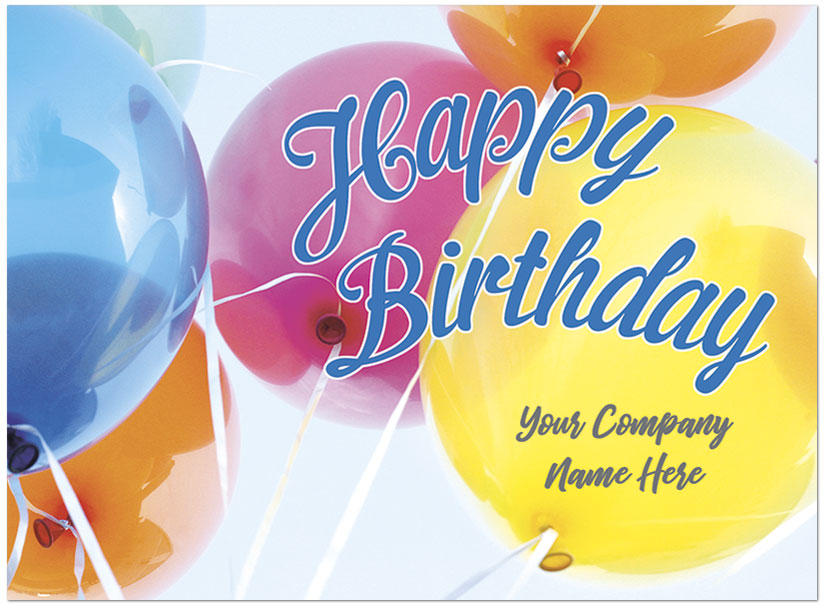 Bright Balloons Name Card D2307U-V