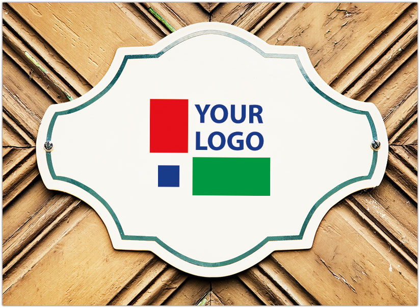 Diagonals Logo Notecard D2314D-V