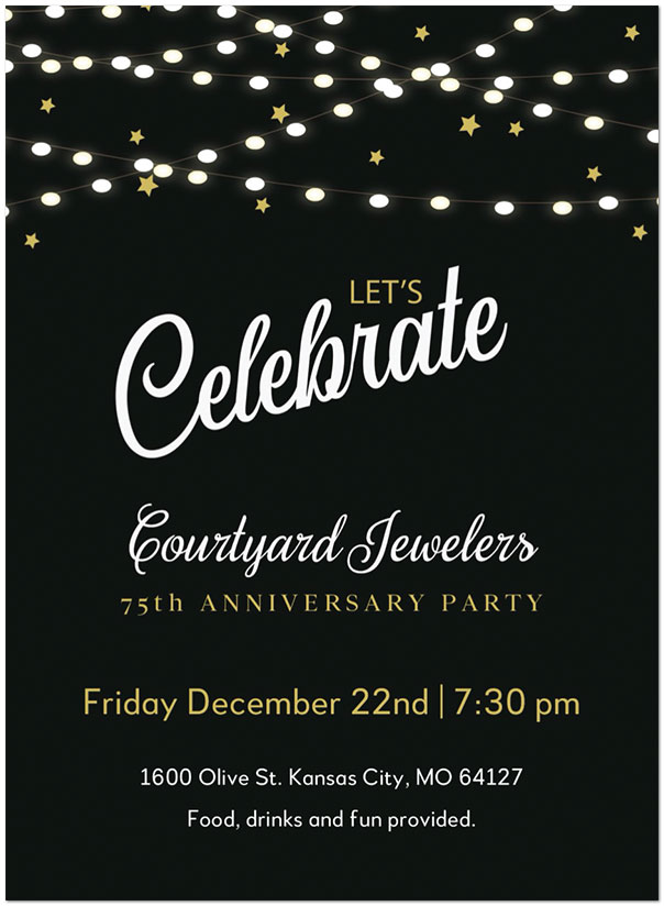 Celebration Lights Invitation D2318U-V