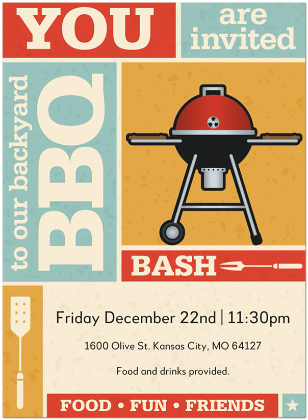 Retro BBQ Design D2325U-V