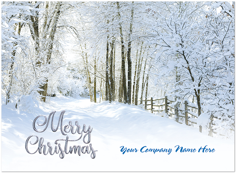 Snowy Trees Name Card H2637U-4A