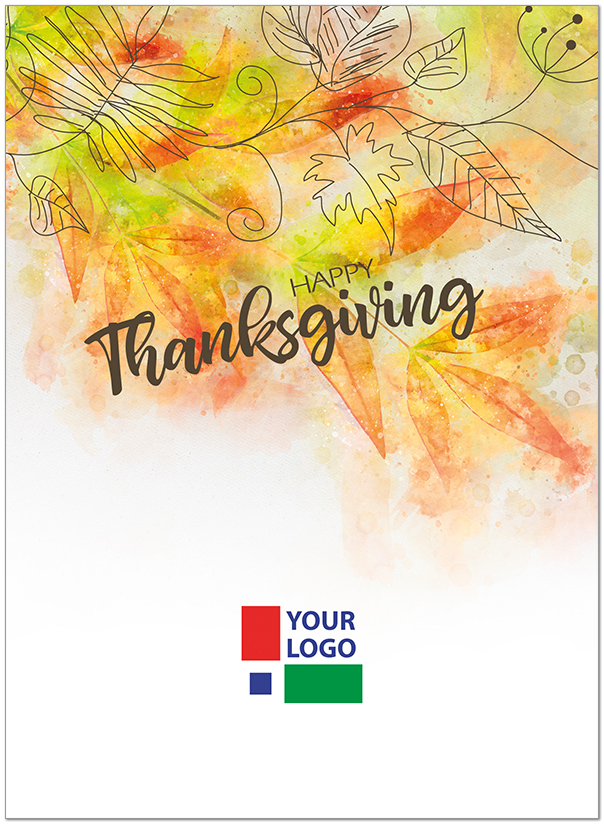 Amber Leaves Logo Card D2570U-4B