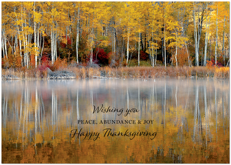 Warm wishes for happiness at Thanksgiving and throughout the coming year. Abundance & Joy H2780KW-AA