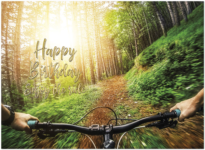 Thinking of you with best wishes for happiness on your birthday. Enjoy The Ride A2924U-X
