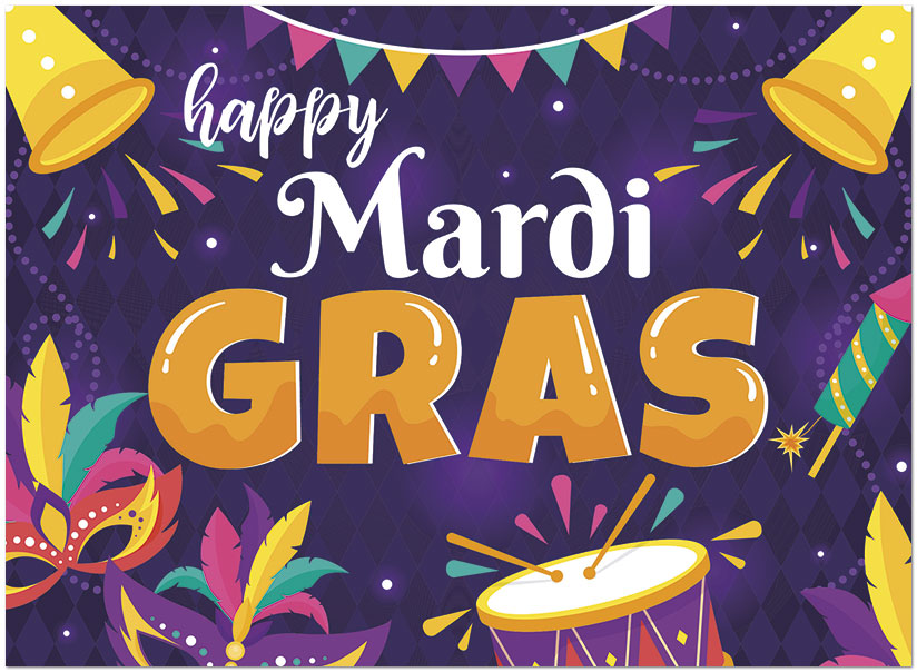 Let the good times roll! Mardi Gras Party D2943U-Y