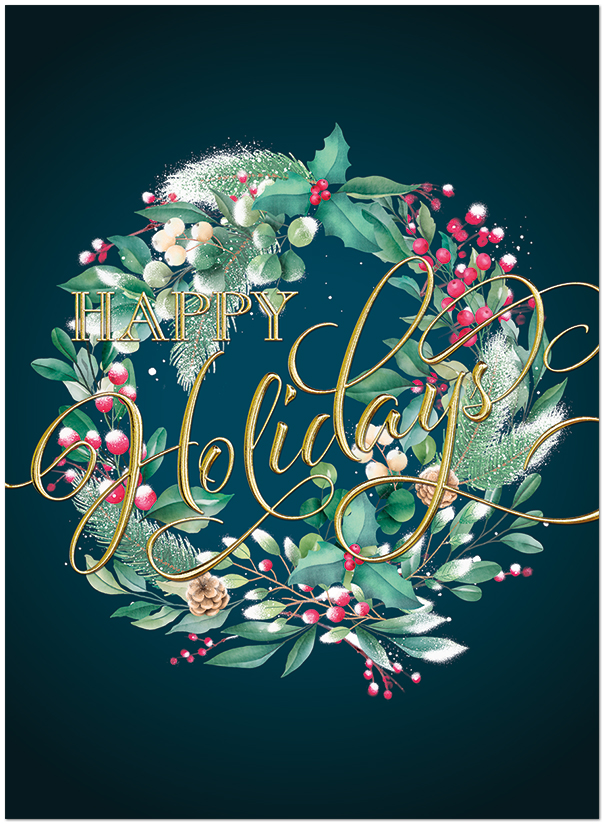 Snow Flocked Wreath H3327G-AAA