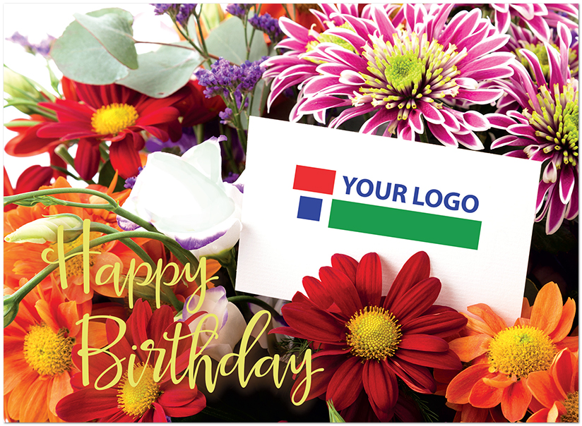 Rustic Floral Logo Card D2951U-V