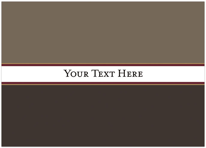 Custom Dark Brown Notecard D1377D-V