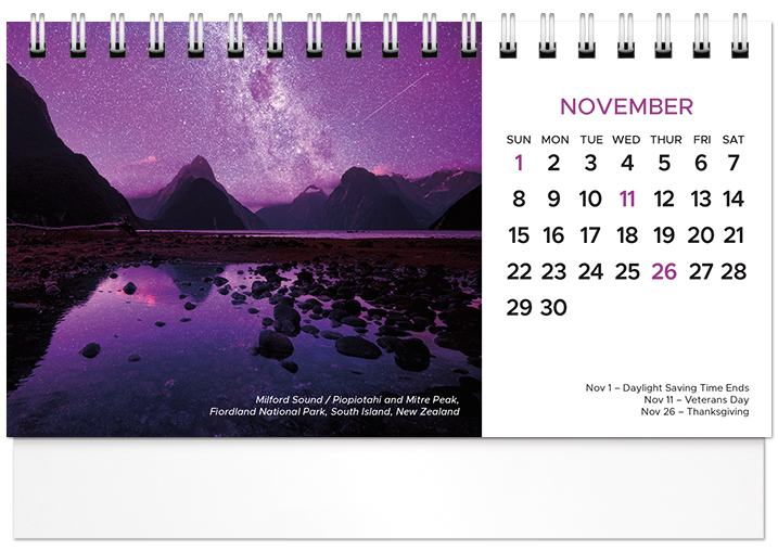 Scenic World Desk Calendar SW2026