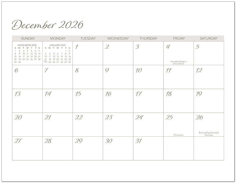 Scenic Seasons Wall Calendar DWM1026