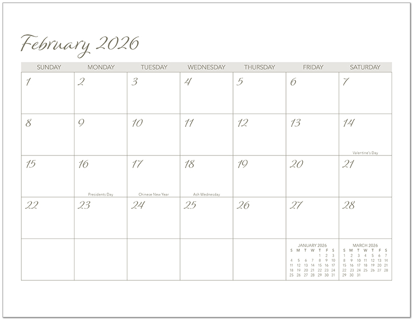 Scenic Seasons Wall Calendar DWM1026