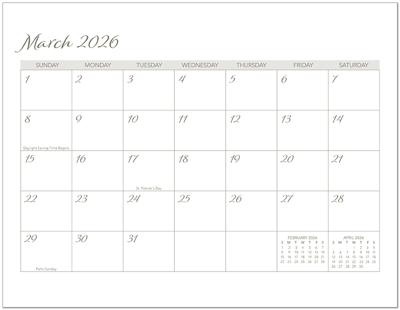 Scenic Seasons Wall Calendar DWM1026