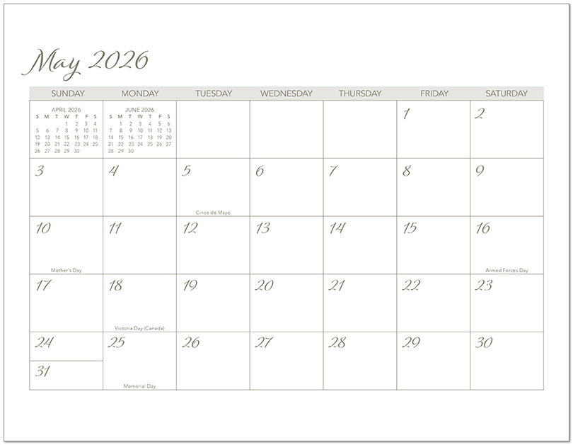 Scenic Seasons Wall Calendar DWM1026