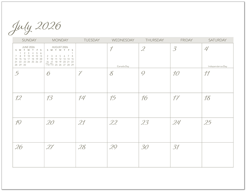 Scenic Seasons Wall Calendar DWM1026