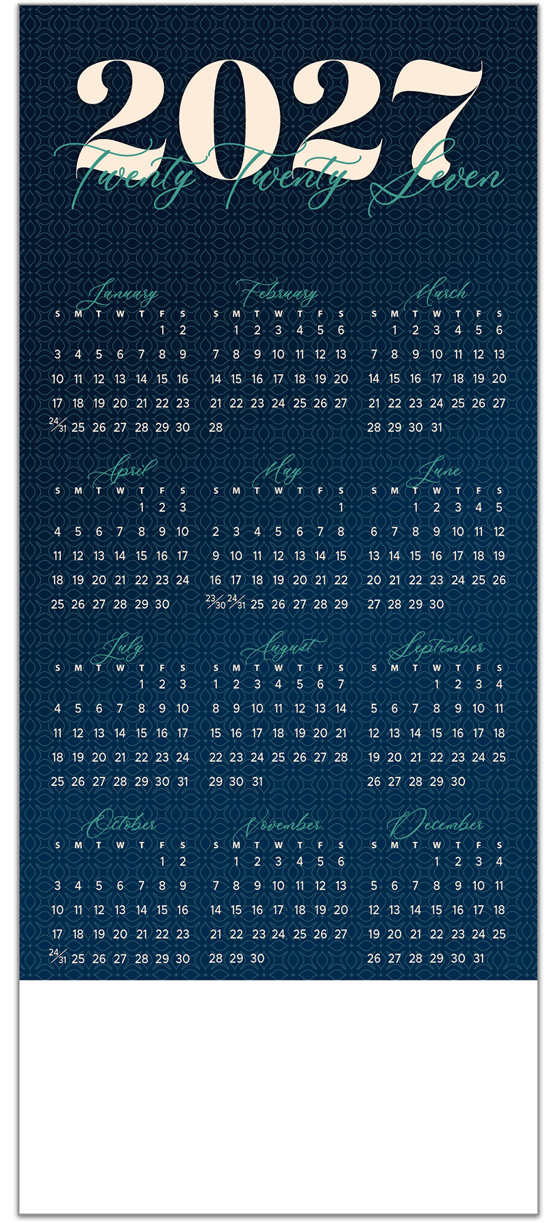 Graphic Mini Calendar D3492Q-B
