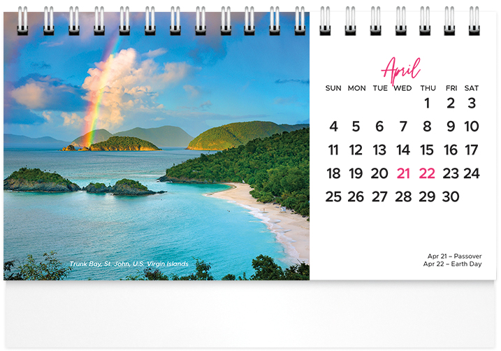 Scenic Beaches Tent Calendar SB2027