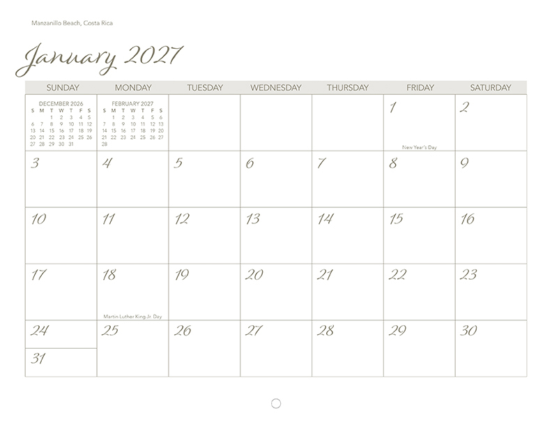 Scenic Beaches Wall Calendar DW27SBP