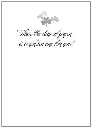 St. Patrick's Day Greeting Card 862D-Y