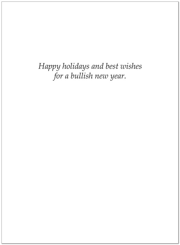 Bull Ornament Holiday Card H9189U-AA