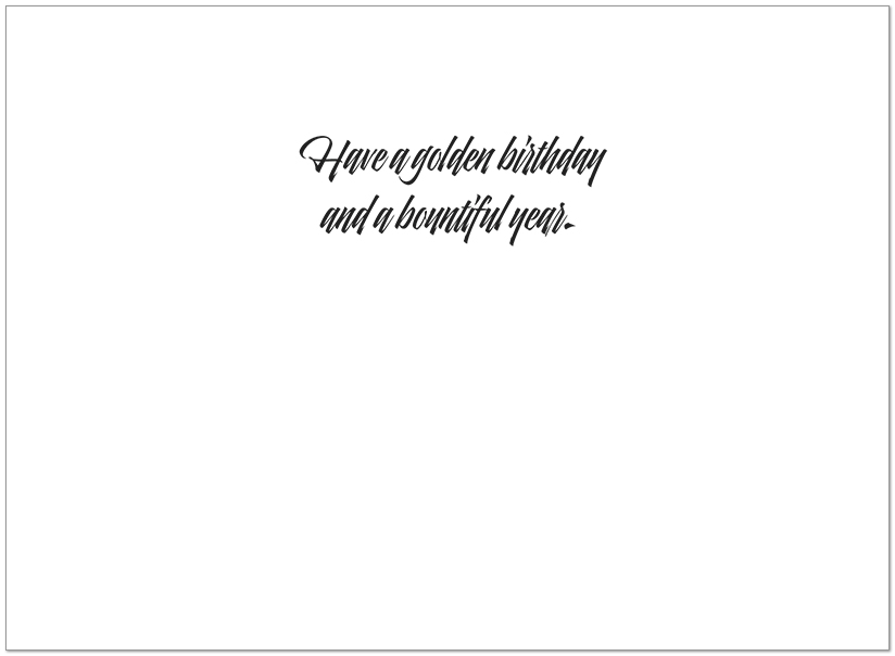Golden Wishes Birthday Card A2271U-X
