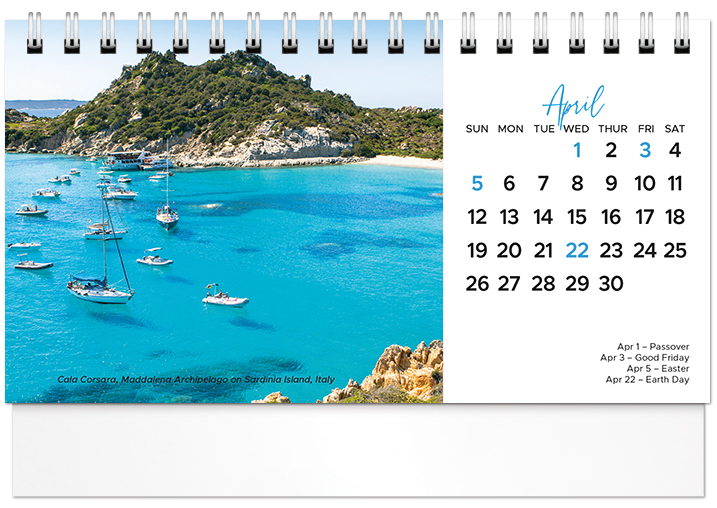 Scenic Beaches Tent Calendar SB2026